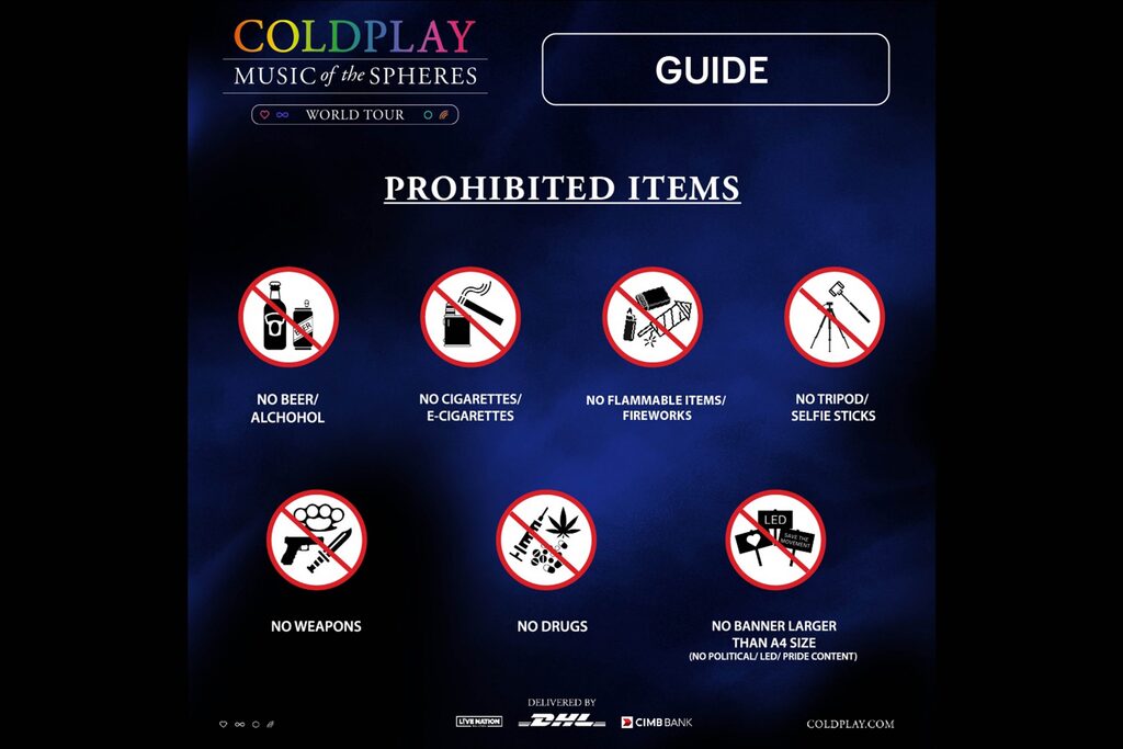 coldplay cigarettes Political, LGBT banners banned from Coldplay's coming KL concert