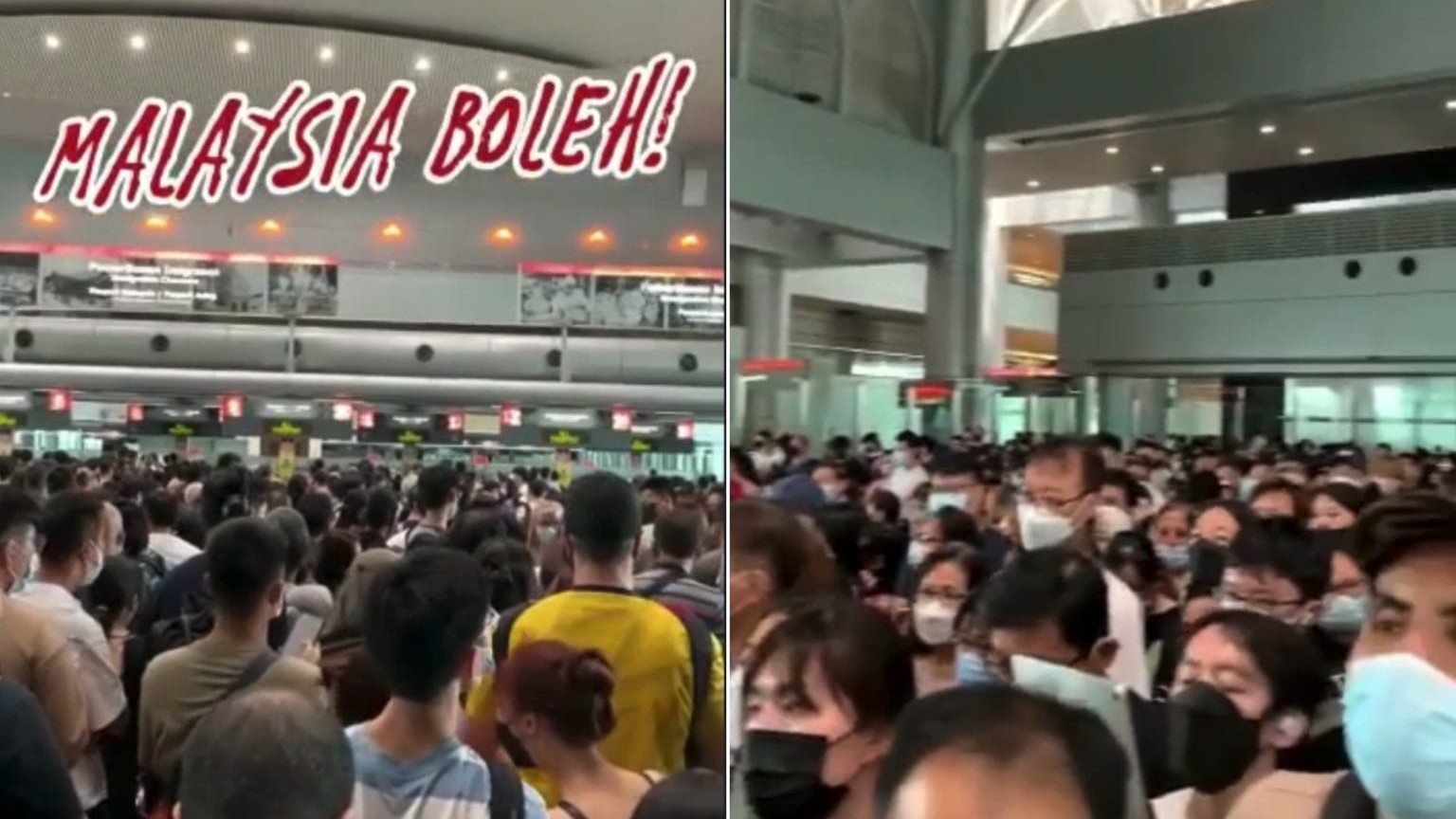 Clip of airport congested with tourists from China fake, video from last year at BSI in JB