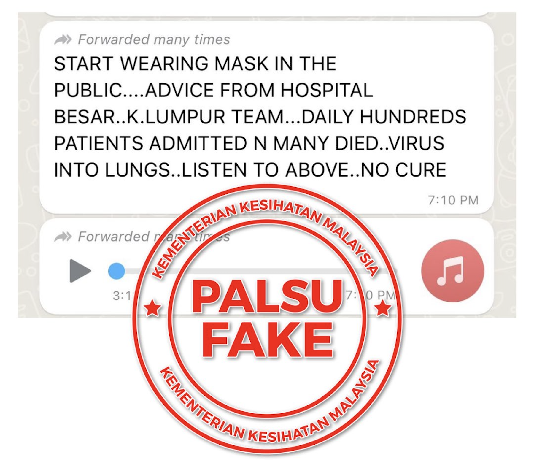 Fake news: MoH debunks viral message claiming full hospitals and rising Covid-19 deaths