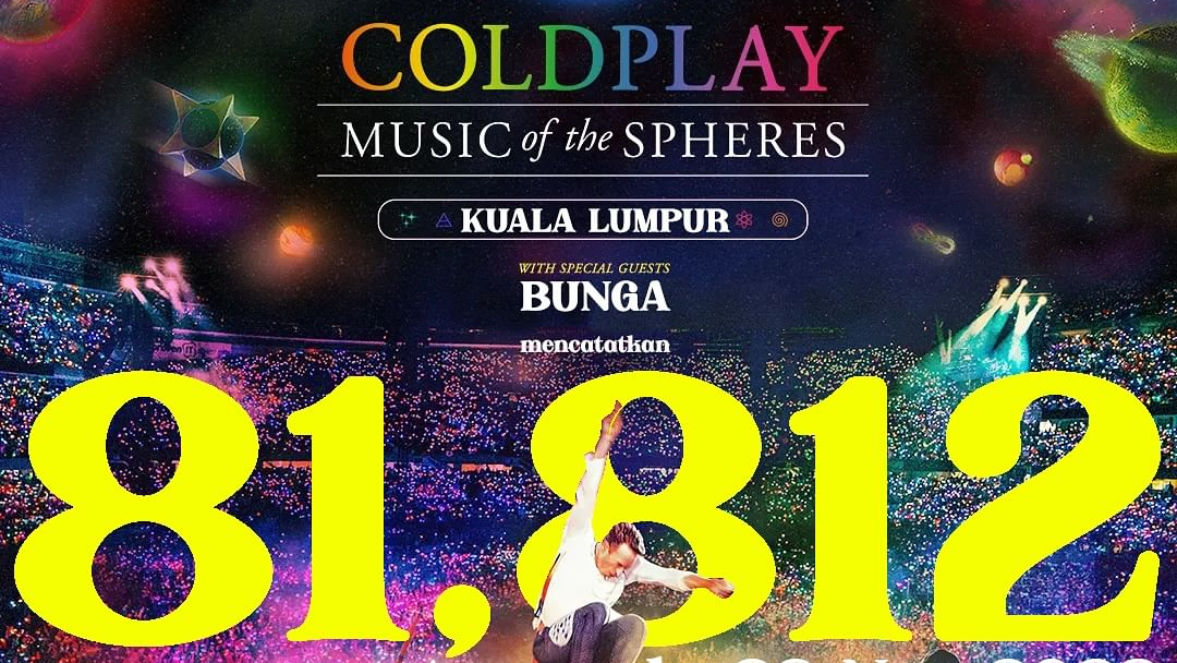 Konsert Coldplay di Malaysia lakar sejarah, catat penonton paling ramai dengan 81,812 orang meski berlangsung sehari