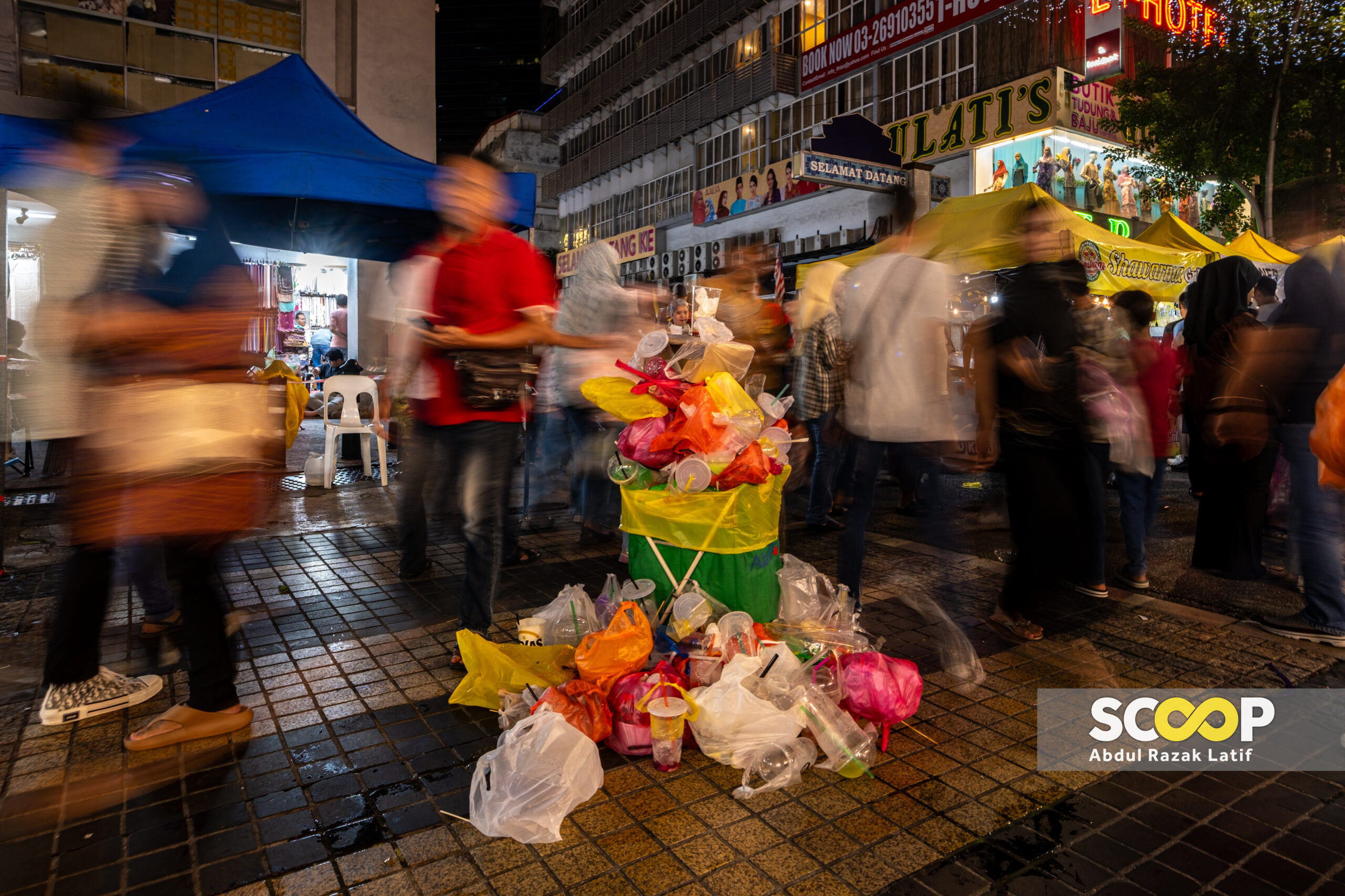 Photo of the day: Litterbugs loom with Hari Raya preparations underway at Jalan TAR