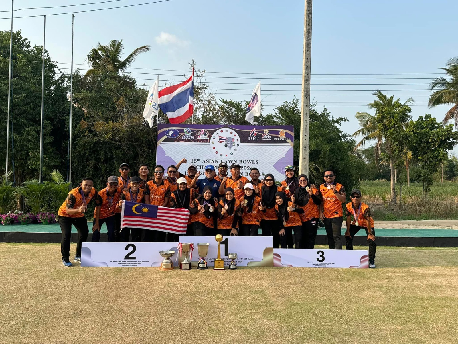 Malaysia's lawn bowlers triumph in tough Pattaya conditions, bag three golds in Asian Championship