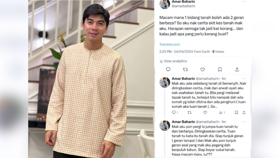 PTG Selangor akan siasat isu tanah ibu pelakon Amar Baharin miliki dua geran