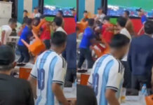 Twelve arrested after World Cup final brawl at Johor Bahru restaurant